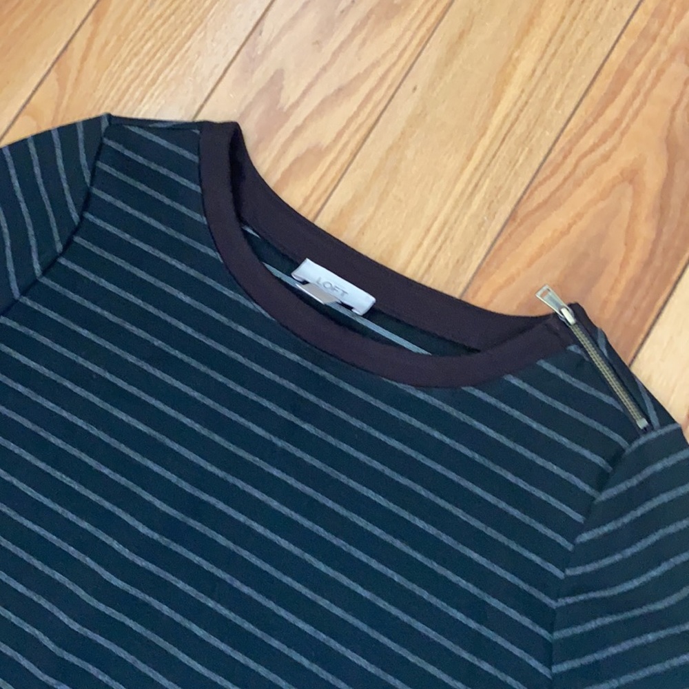 LOFT dress women size M stripes - Picture 6 of 6